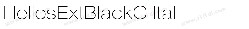HeliosExtBlackC Ital字体转换